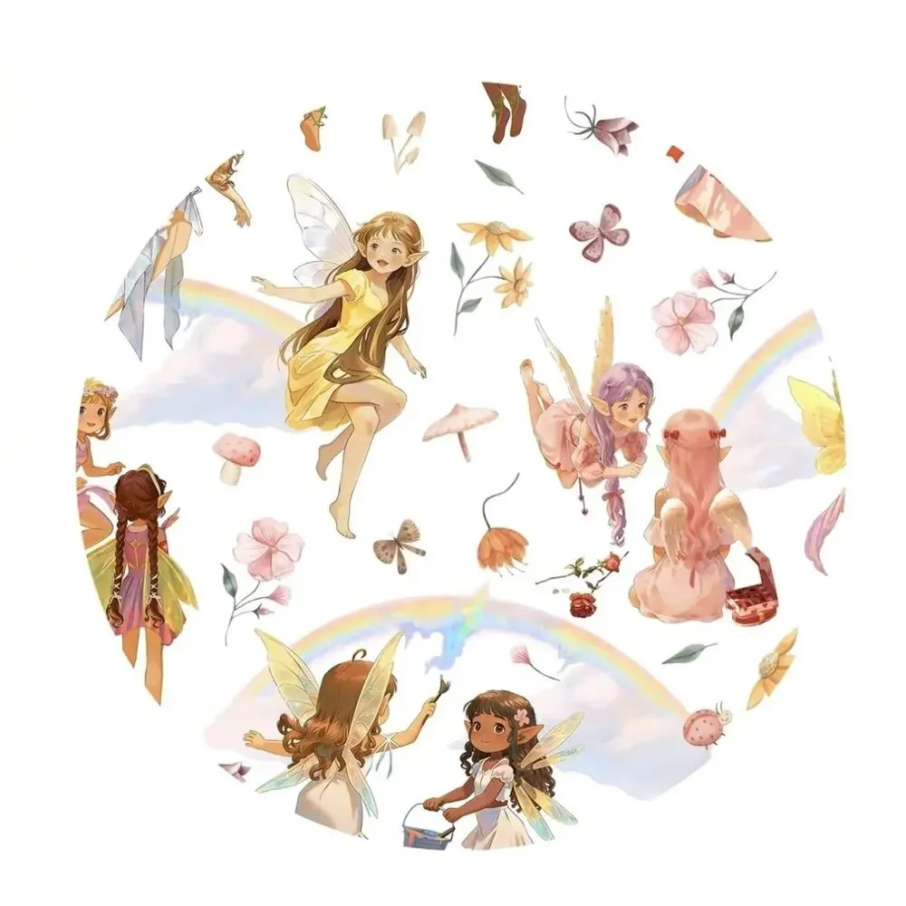 Bamboo Dancing Fairy Friends Rainbow Flowers Journey Baby Blanket 230 GSM